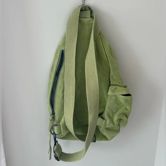 Free People Oxford Suede Sling Bag in Lime Green - Picture 8 of 9